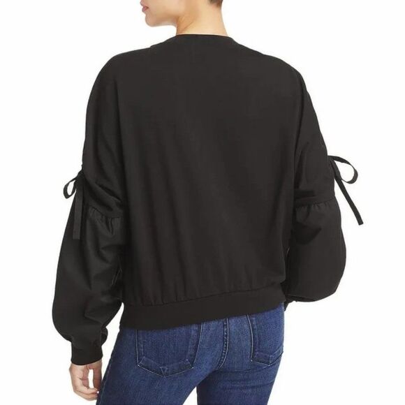 Do+Be Black Tie Long Sleeve Shirt Small NWT - Picture 2 of 6